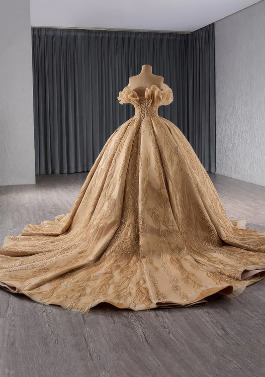 A Beautiful Gold Ball Gown