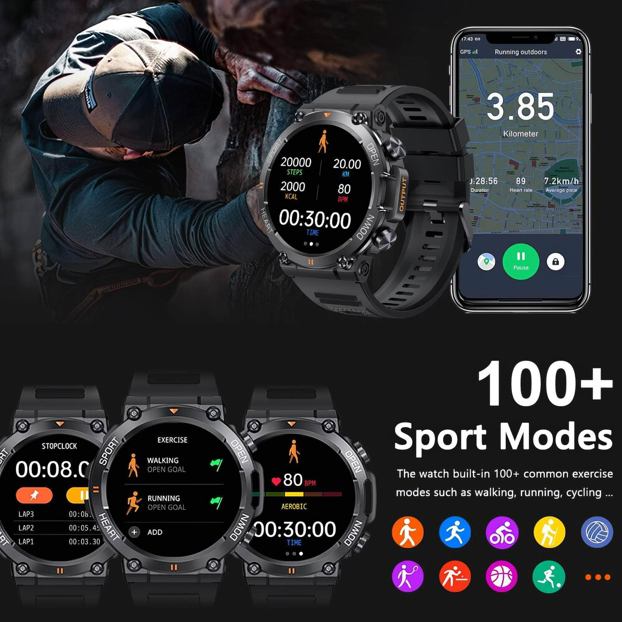 1.39" HD Bluetooth Call Smartwatch for Men