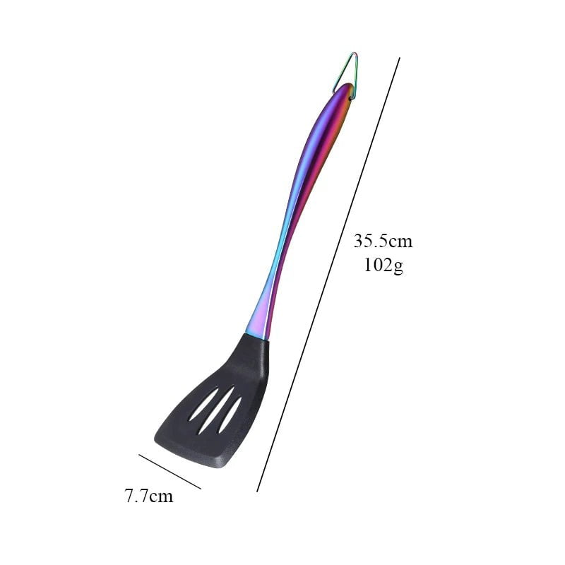 1-7PCS/Set Silicone Cooking Tool Set 1pcs Rainbow 0 5