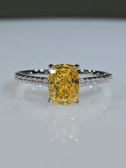 1.5 Ct Lab Grown Diamond Oval Cut Paved Stone Gemstone Ring