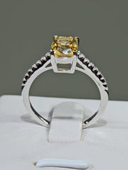 1.5 Ct Lab Grown Diamond Oval Cut Paved Stone Gemstone Ring