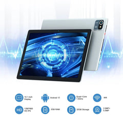 10.1-Inch Android 12 Tablet - 2GB RAM, 64GB ROM, Quad-Core, 5000mAh Battery, IPS HD Touch Screen