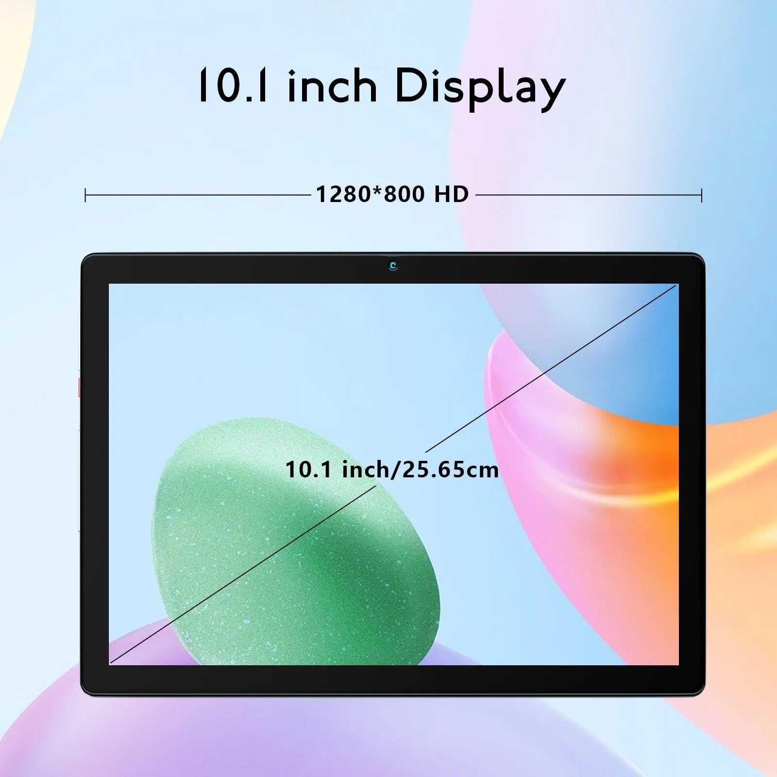 10.1-Inch Android 12 Tablet - 2GB RAM, 64GB ROM, Quad-Core, 5000mAh Battery, IPS HD Touch Screen