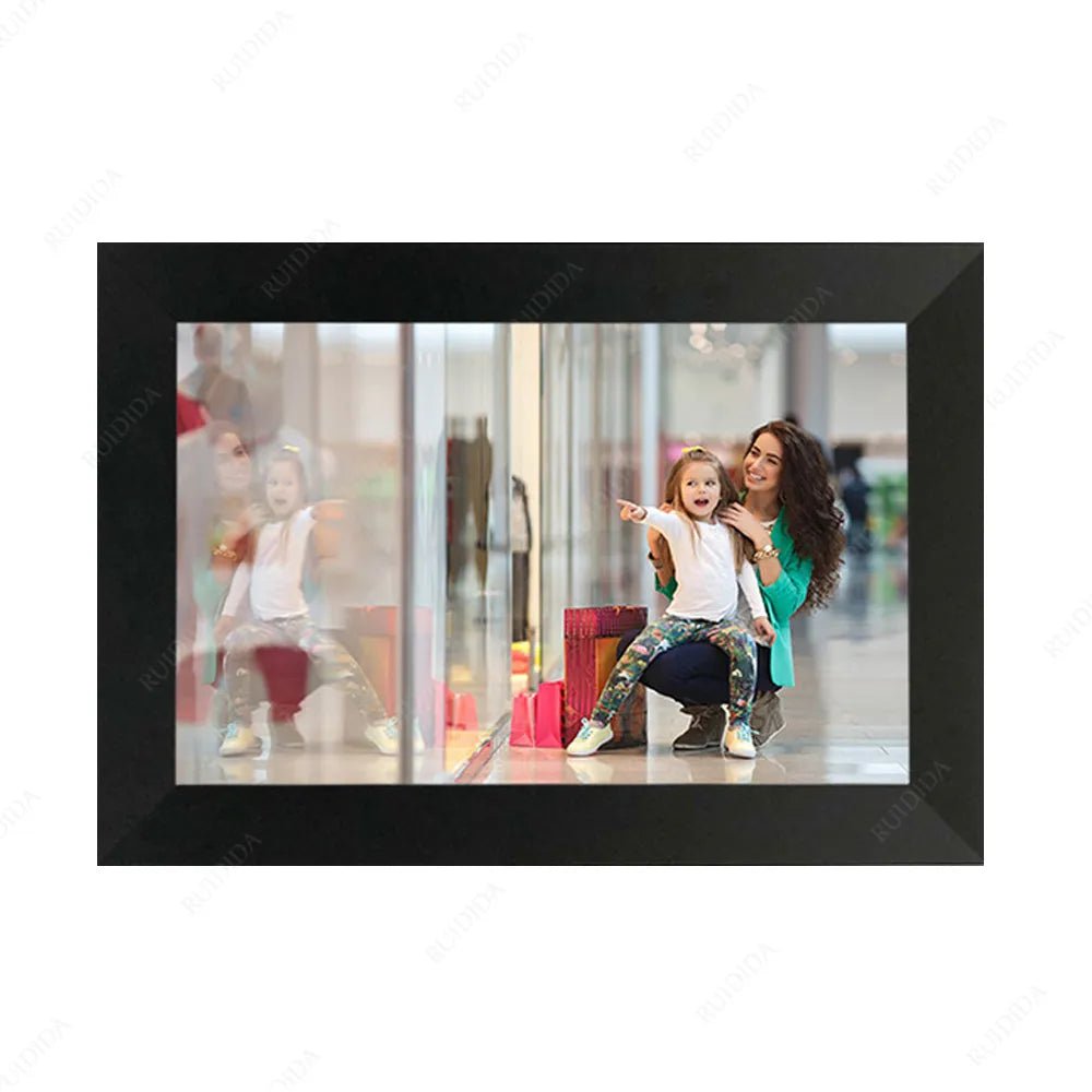 10.1-Inch Frameo WiFi Digital Photo Frame - Smart Electronic Image Album with Built-in 16GB, Ideal for Gift Giving Black / US plug