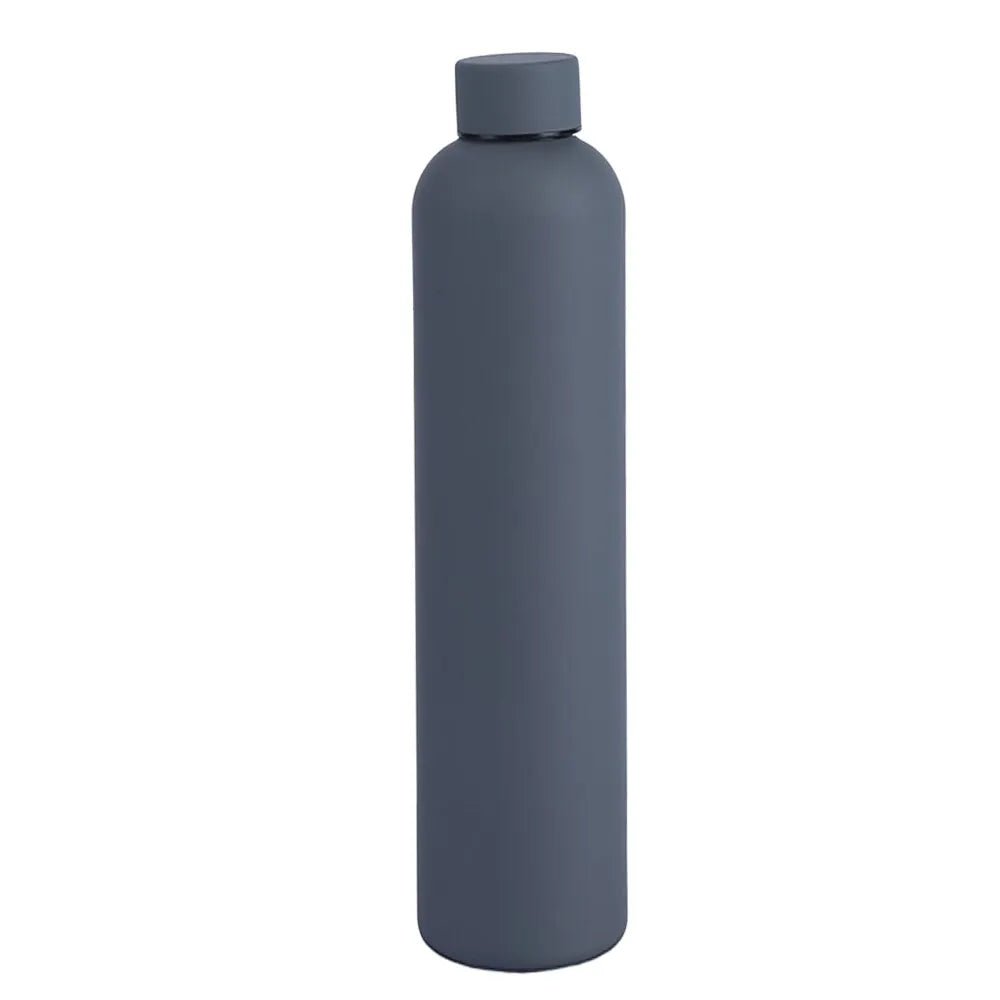 1000ML Double-Wall Stainless Steel Leak-Proof Thermal Vacuum Flask - Insulated Water Bottle for Sports and Coffee, Straight Body Cup gray