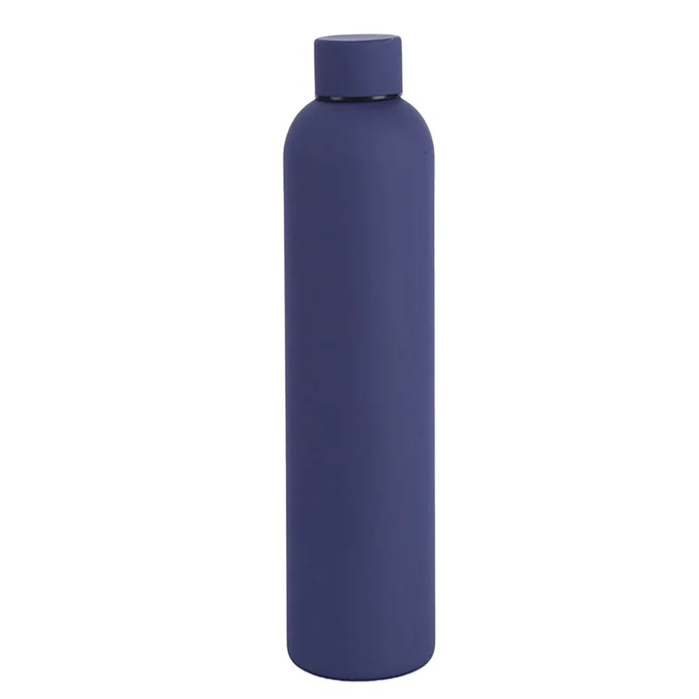 1000ML Double-Wall Stainless Steel Leak-Proof Thermal Vacuum Flask - Insulated Water Bottle for Sports and Coffee, Straight Body Cup navy blue