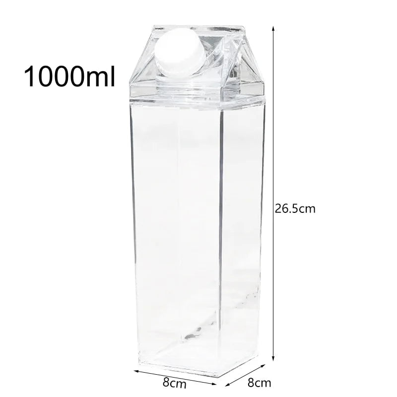 1000ML Square Plastic Milk Carton Water Bottle 1000ML / 500-1000ML