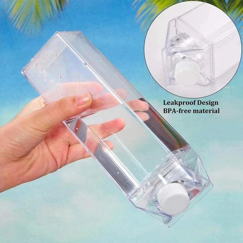1000ML Square Plastic Milk Carton Water Bottle