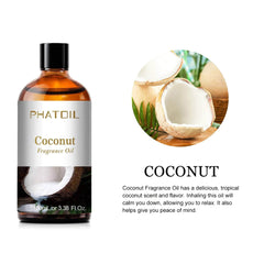 100ml Coconut Fragrance Oil: Candle and Soap Making with Mango, Apple, Banana, Grape, Cherry, Watermelon, Lemon, Passion Fruit Flavoring
