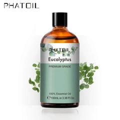 100ml Mint Eucalyptus Essential Oil Diffuser: Pure Natural Oils - Lavender, Vanilla, Sandalwood, Chamomile, Lemon, Tea Tree