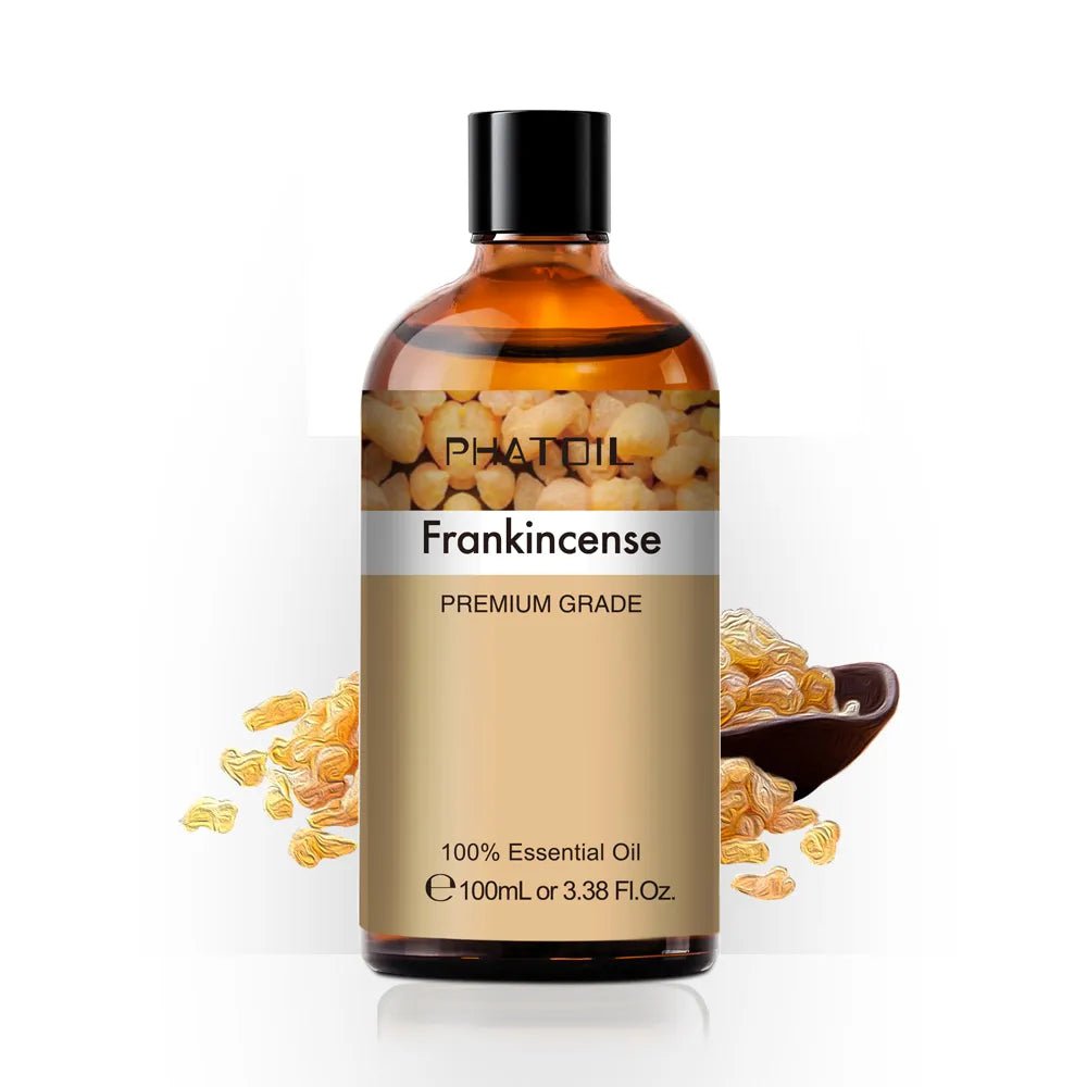 100ml Pure Natural Essential Oils Diffuser: Skin Care with Rose, Orange, Lemon, Lavender, Rose Geranium, Chamomile, Avocado Aroma Oil Frankincense / 100ml / United States