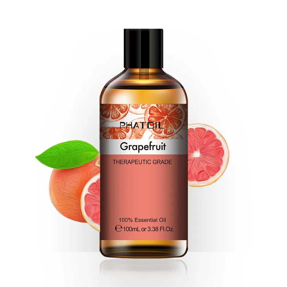 100ml Pure Natural Essential Oils Diffuser: Skin Care with Rose, Orange, Lemon, Lavender, Rose Geranium, Chamomile, Avocado Aroma Oil Grapefruit / 100ml / United States