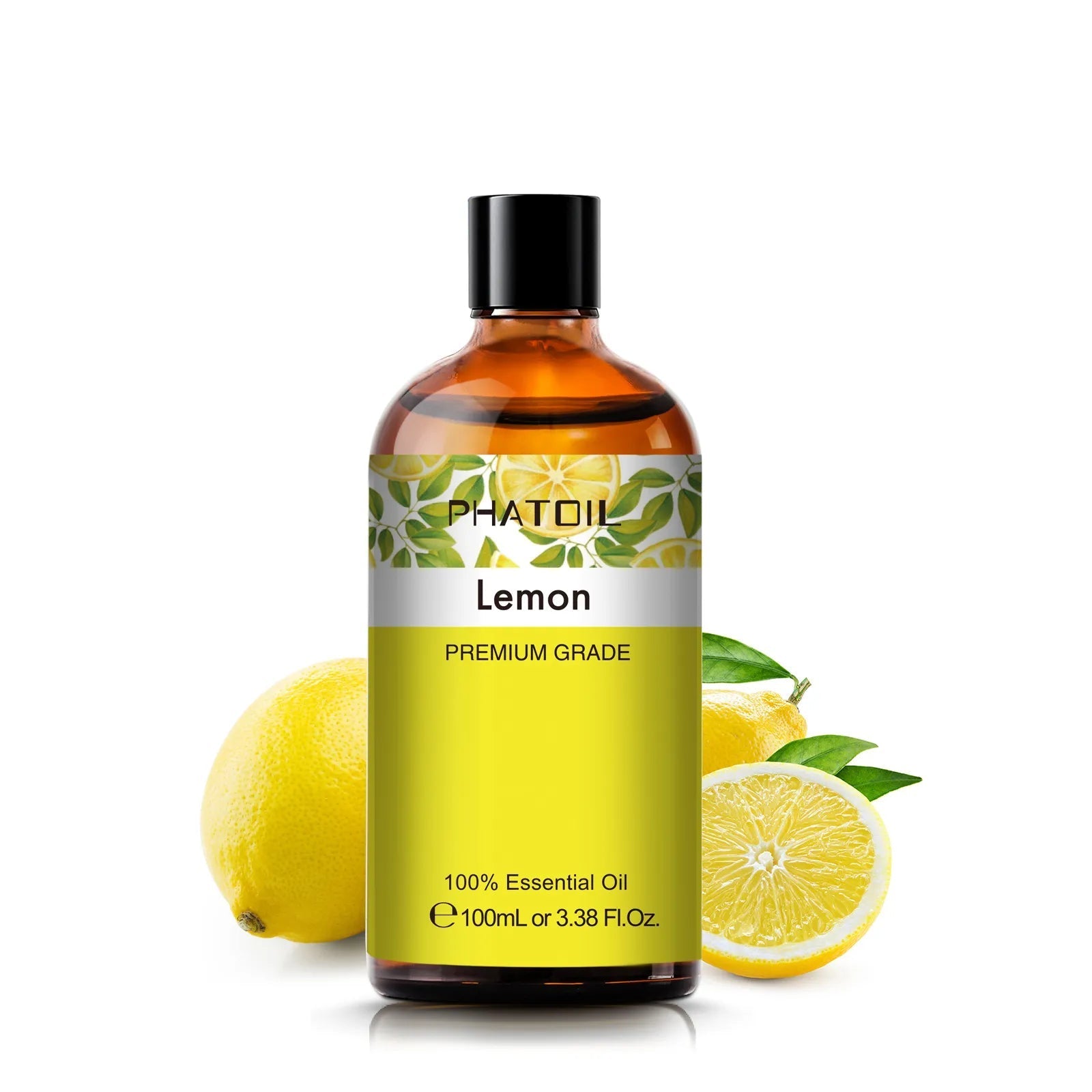 100ml Pure Natural Essential Oils Diffuser: Skin Care with Rose, Orange, Lemon, Lavender, Rose Geranium, Chamomile, Avocado Aroma Oil Lemon / 100ml / United States