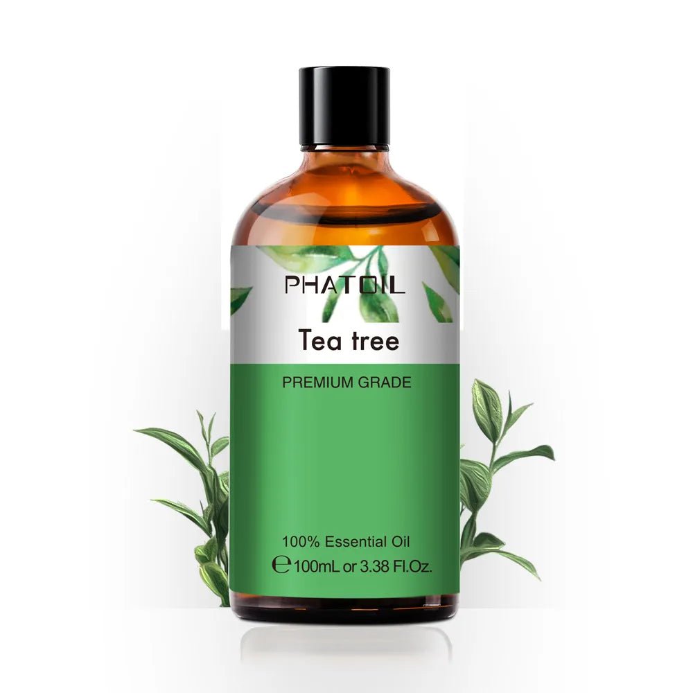 100ml Pure Natural Essential Oils Diffuser: Skin Care with Rose, Orange, Lemon, Lavender, Rose Geranium, Chamomile, Avocado Aroma Oil Tea Tree / 100ml / United States