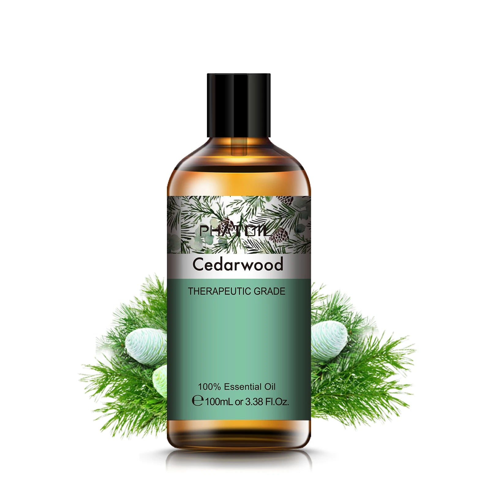 100ml Pure Natural Rose Essential Oil: Humidifier Diffuser Lavender, Vanilla, Peppermint, Geranium, Cloves, Basil, Tea Tree Aroma Oil Cedarwood / 100ml / United States