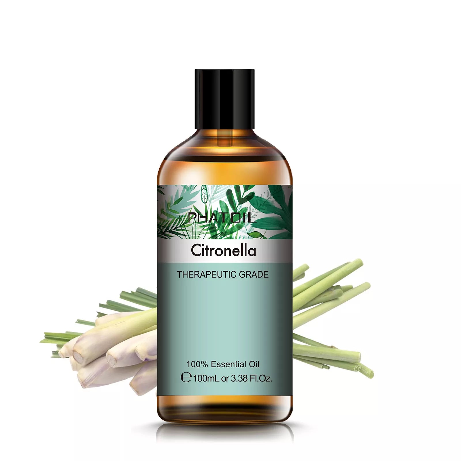 100ml Pure Natural Rose Essential Oil: Humidifier Diffuser Lavender, Vanilla, Peppermint, Geranium, Cloves, Basil, Tea Tree Aroma Oil Citronella / 100ml / United States