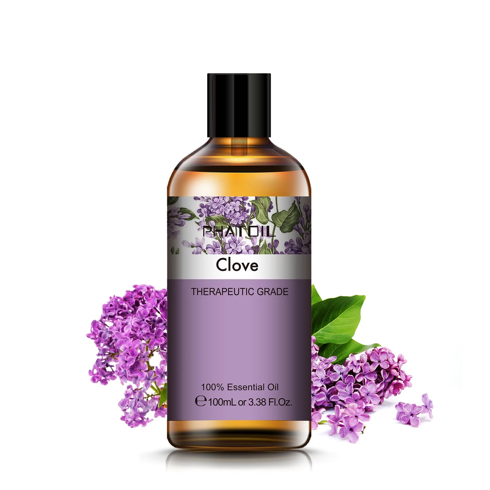 100ml Pure Natural Rose Essential Oil: Humidifier Diffuser Lavender, Vanilla, Peppermint, Geranium, Cloves, Basil, Tea Tree Aroma Oil Clove / 100ml / United States