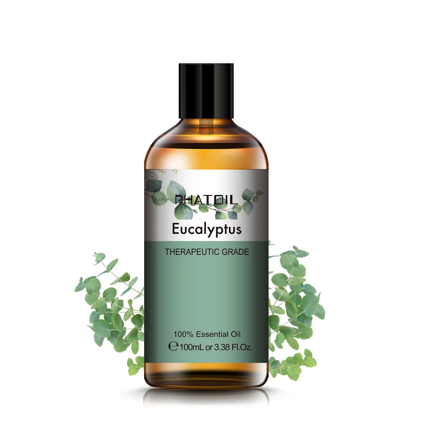 100ml Pure Natural Rose Essential Oil: Humidifier Diffuser Lavender, Vanilla, Peppermint, Geranium, Cloves, Basil, Tea Tree Aroma Oil Eucalyptus / 100ml / United States