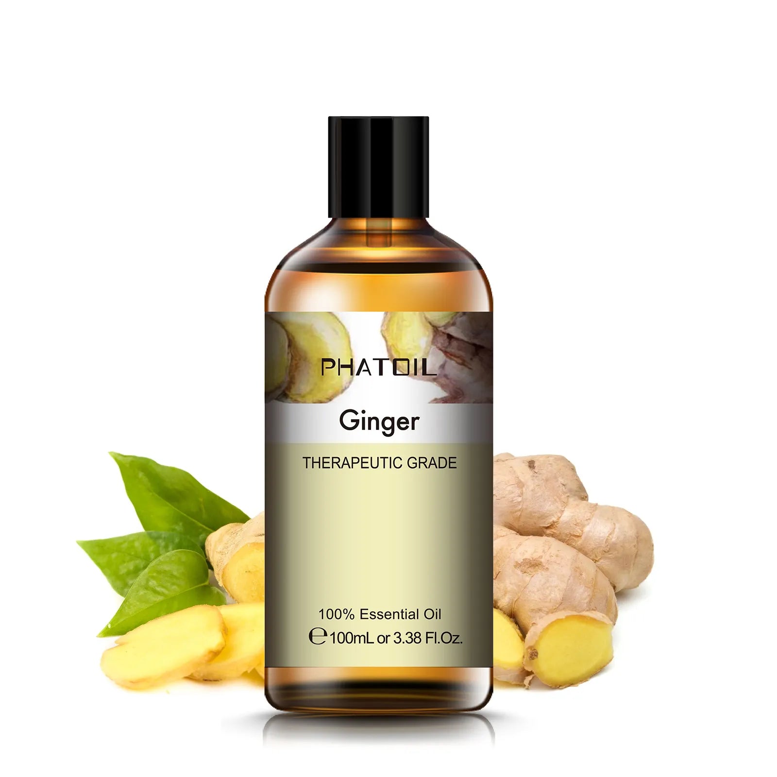 100ml Pure Natural Rose Essential Oil: Humidifier Diffuser Lavender, Vanilla, Peppermint, Geranium, Cloves, Basil, Tea Tree Aroma Oil Ginger / 100ml / United States