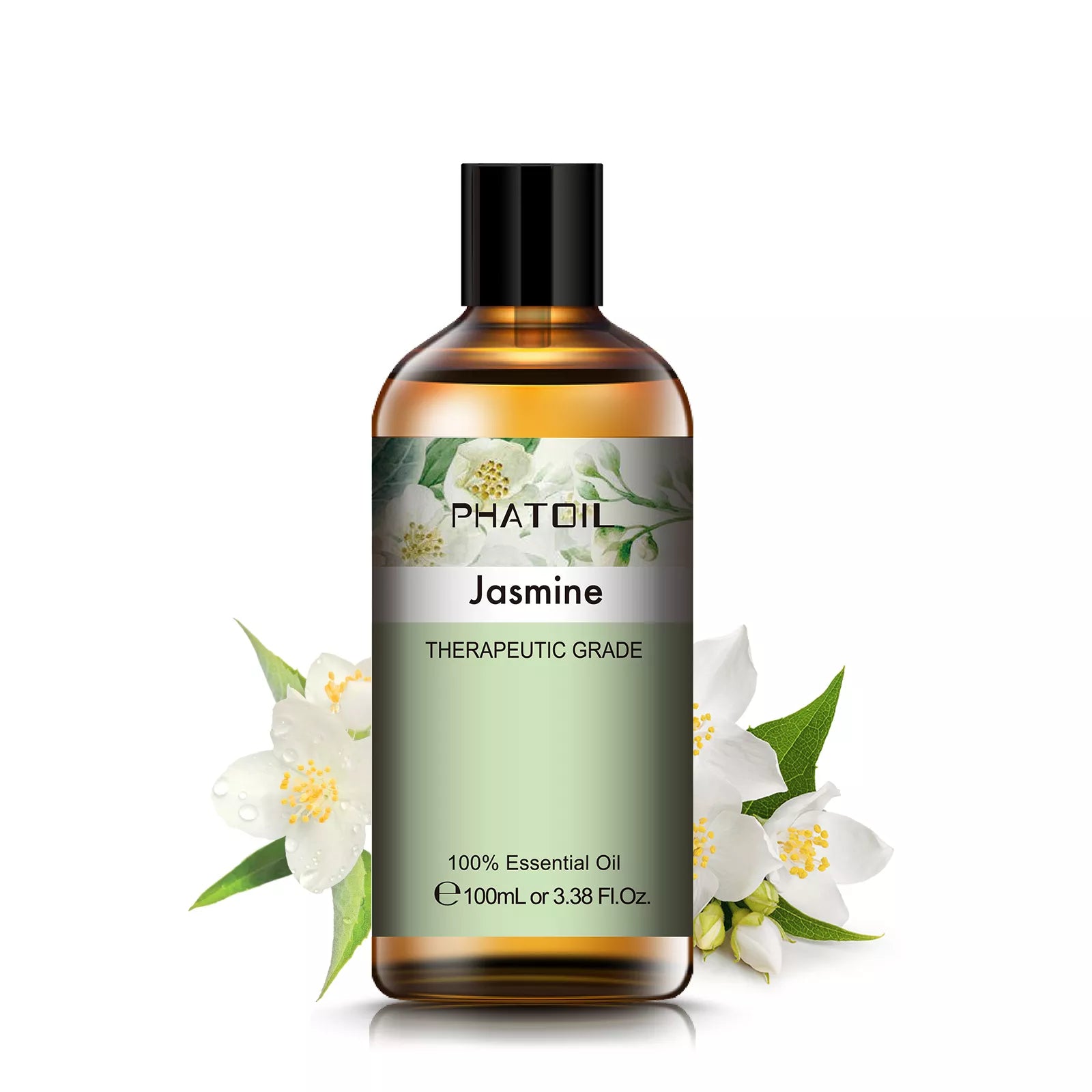 100ml Pure Natural Rose Essential Oil: Humidifier Diffuser Lavender, Vanilla, Peppermint, Geranium, Cloves, Basil, Tea Tree Aroma Oil Jasmine / 100ml / United States