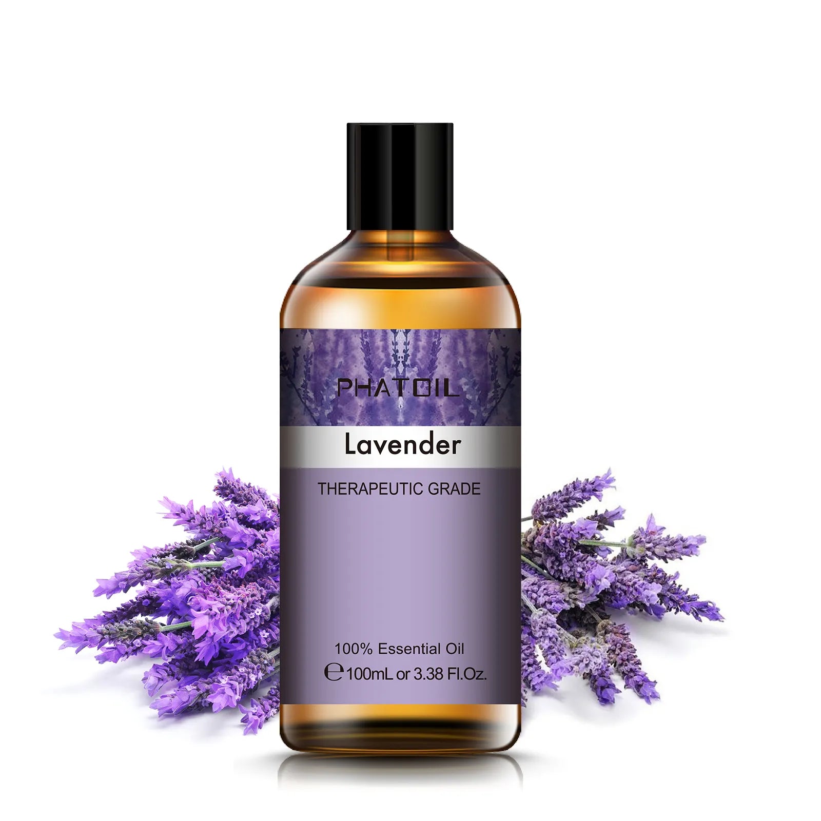 100ml Pure Natural Rose Essential Oil: Humidifier Diffuser Lavender, Vanilla, Peppermint, Geranium, Cloves, Basil, Tea Tree Aroma Oil Lavender / 100ml / United States
