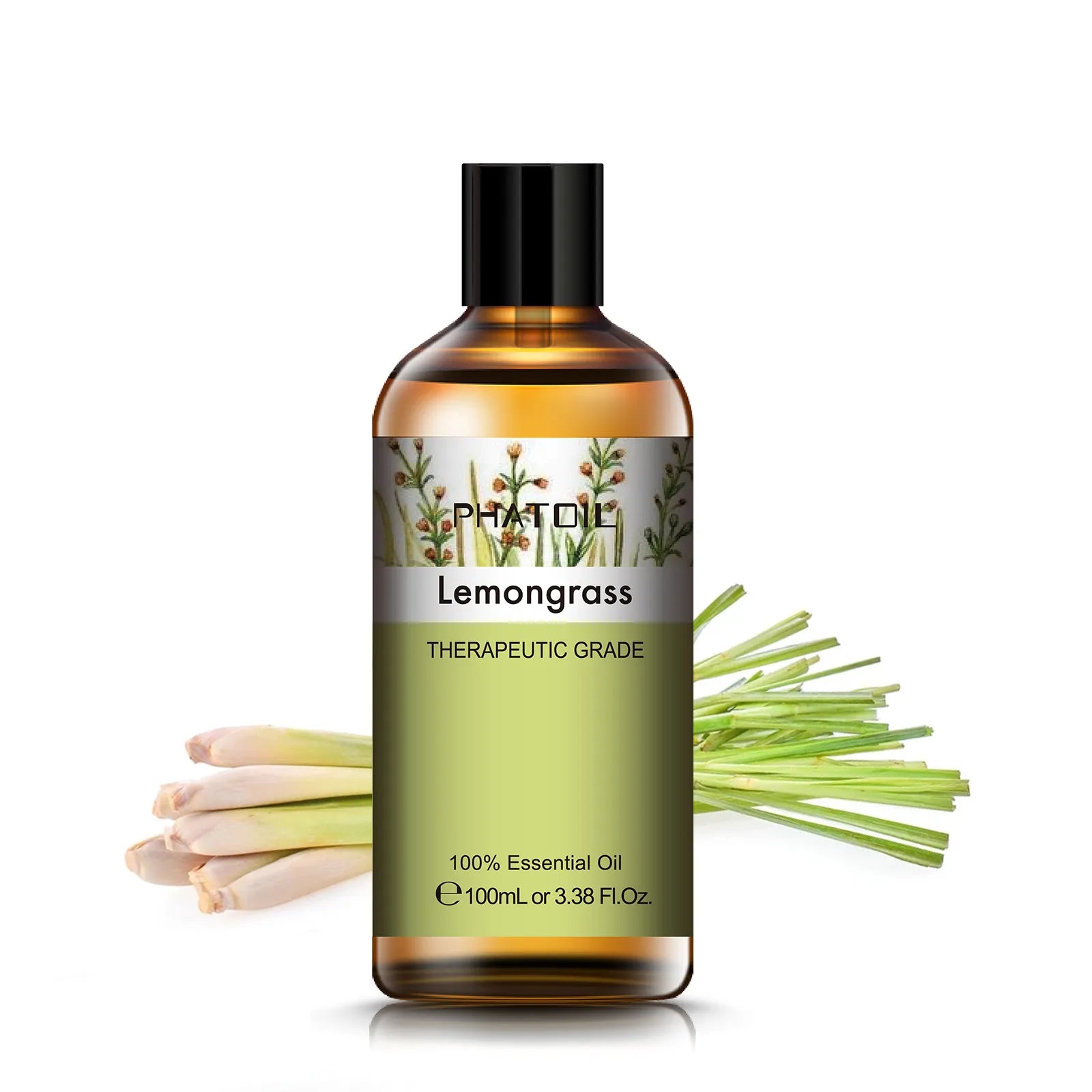 100ml Pure Natural Rose Essential Oil: Humidifier Diffuser Lavender, Vanilla, Peppermint, Geranium, Cloves, Basil, Tea Tree Aroma Oil Lemongrass / 100ml / United States