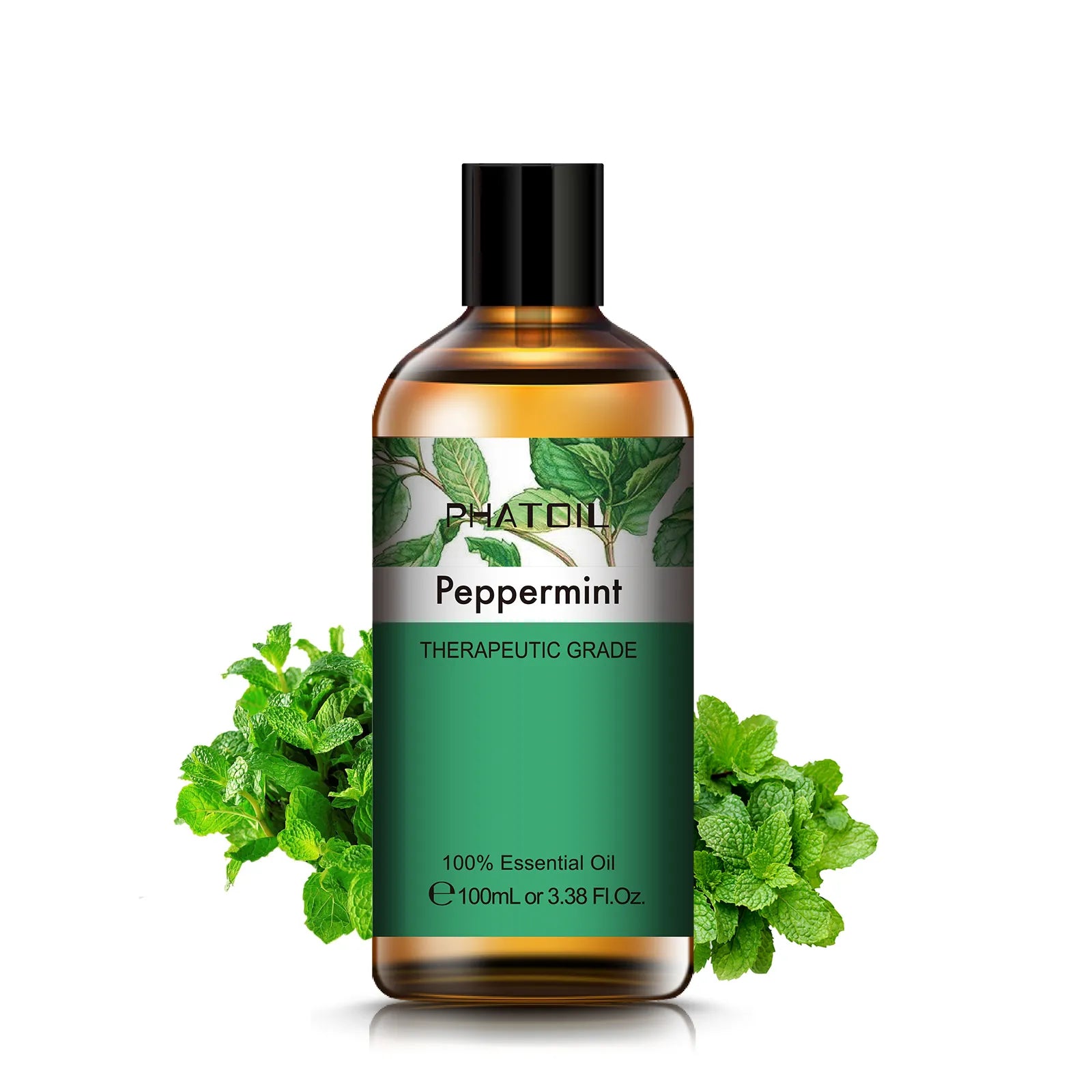 100ml Pure Natural Rose Essential Oil: Humidifier Diffuser Lavender, Vanilla, Peppermint, Geranium, Cloves, Basil, Tea Tree Aroma Oil Peppermint / 100ml / United States