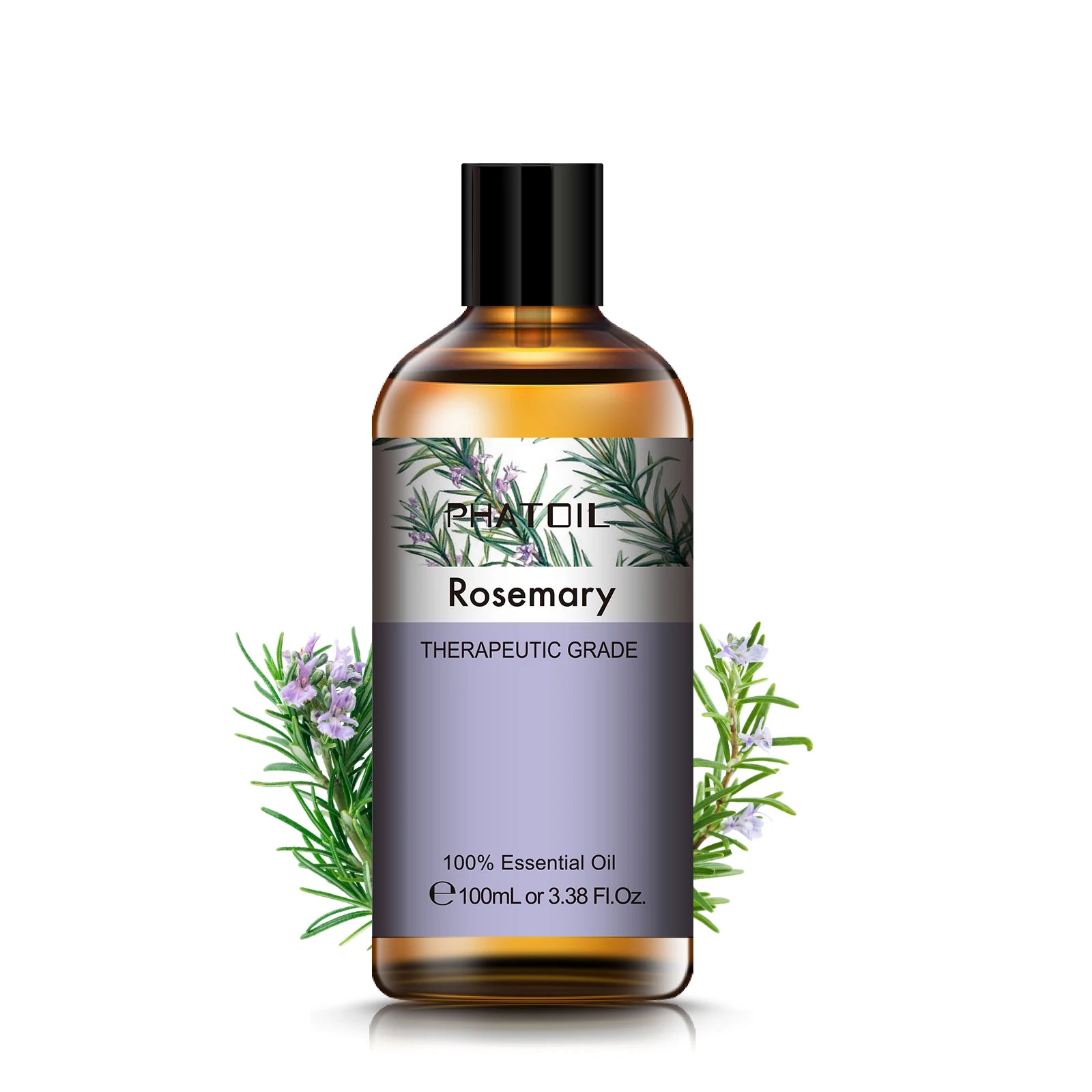 100ml Pure Natural Rose Essential Oil: Humidifier Diffuser Lavender, Vanilla, Peppermint, Geranium, Cloves, Basil, Tea Tree Aroma Oil Rosemary / 100ml / United States