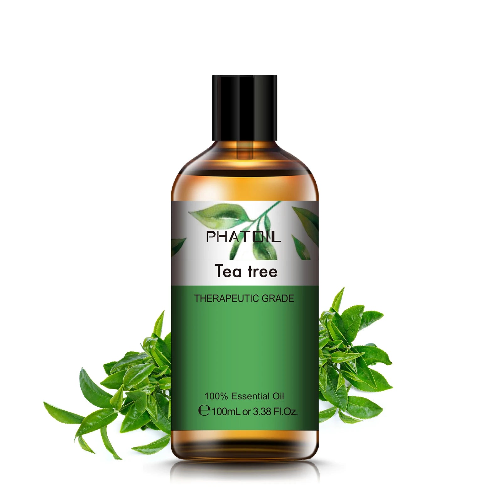 100ml Pure Natural Rose Essential Oil: Humidifier Diffuser Lavender, Vanilla, Peppermint, Geranium, Cloves, Basil, Tea Tree Aroma Oil Tea Tree / 100ml / United States