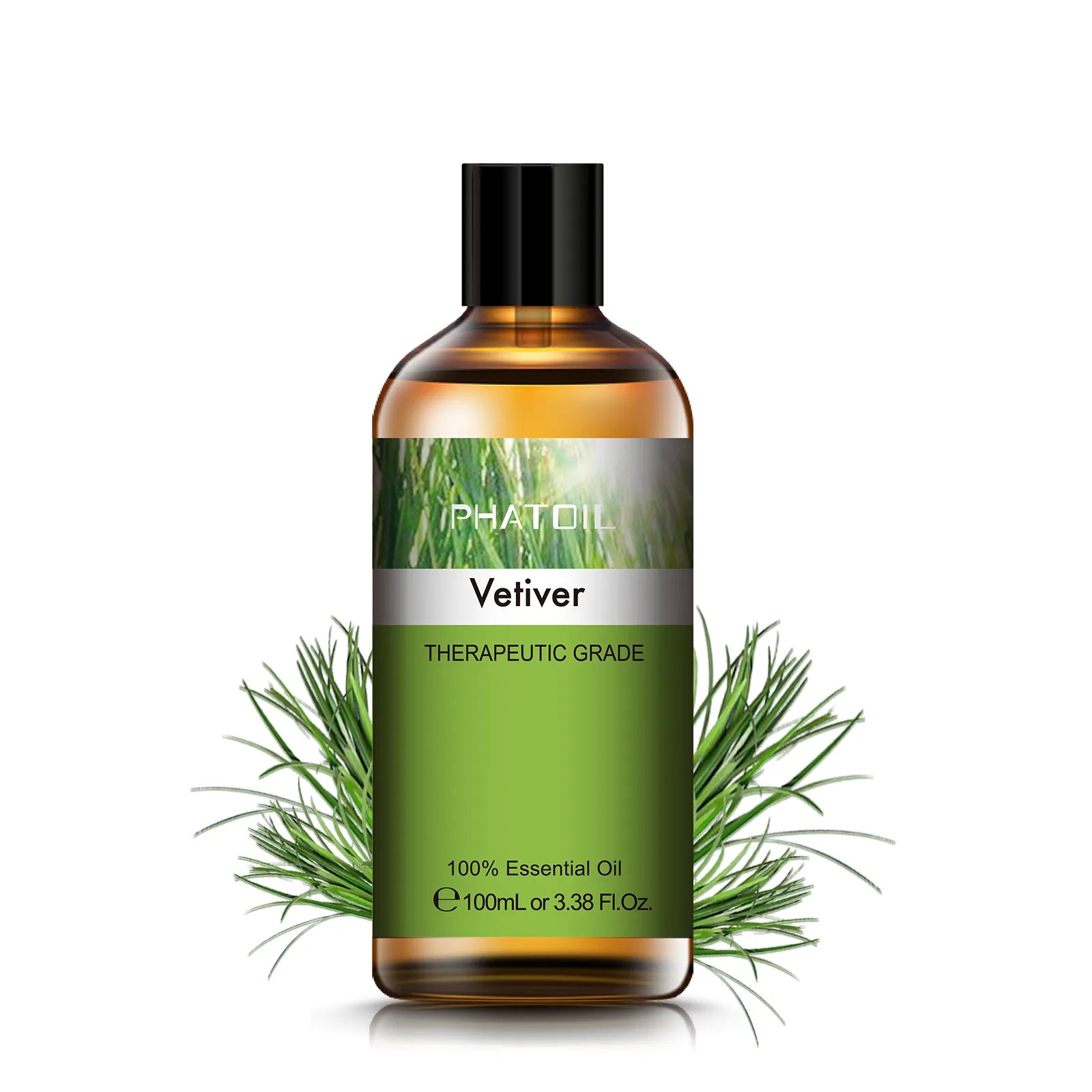 100ml Pure Natural Rose Essential Oil: Humidifier Diffuser Lavender, Vanilla, Peppermint, Geranium, Cloves, Basil, Tea Tree Aroma Oil Vetiver / 100ml / United States