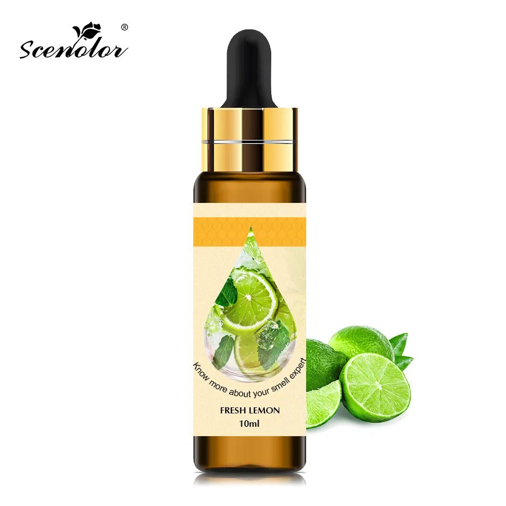 10ml Pure Fruit Essential Oil: Flower Aroma Fragrance for Candle Making - Lavender, Passion, Musk, Coconut, Original Perfumes for Men Lime