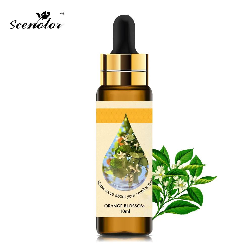 10ml Pure Fruit Essential Oil: Flower Aroma Fragrance for Candle Making - Lavender, Passion, Musk, Coconut, Original Perfumes for Men Orange Blossom
