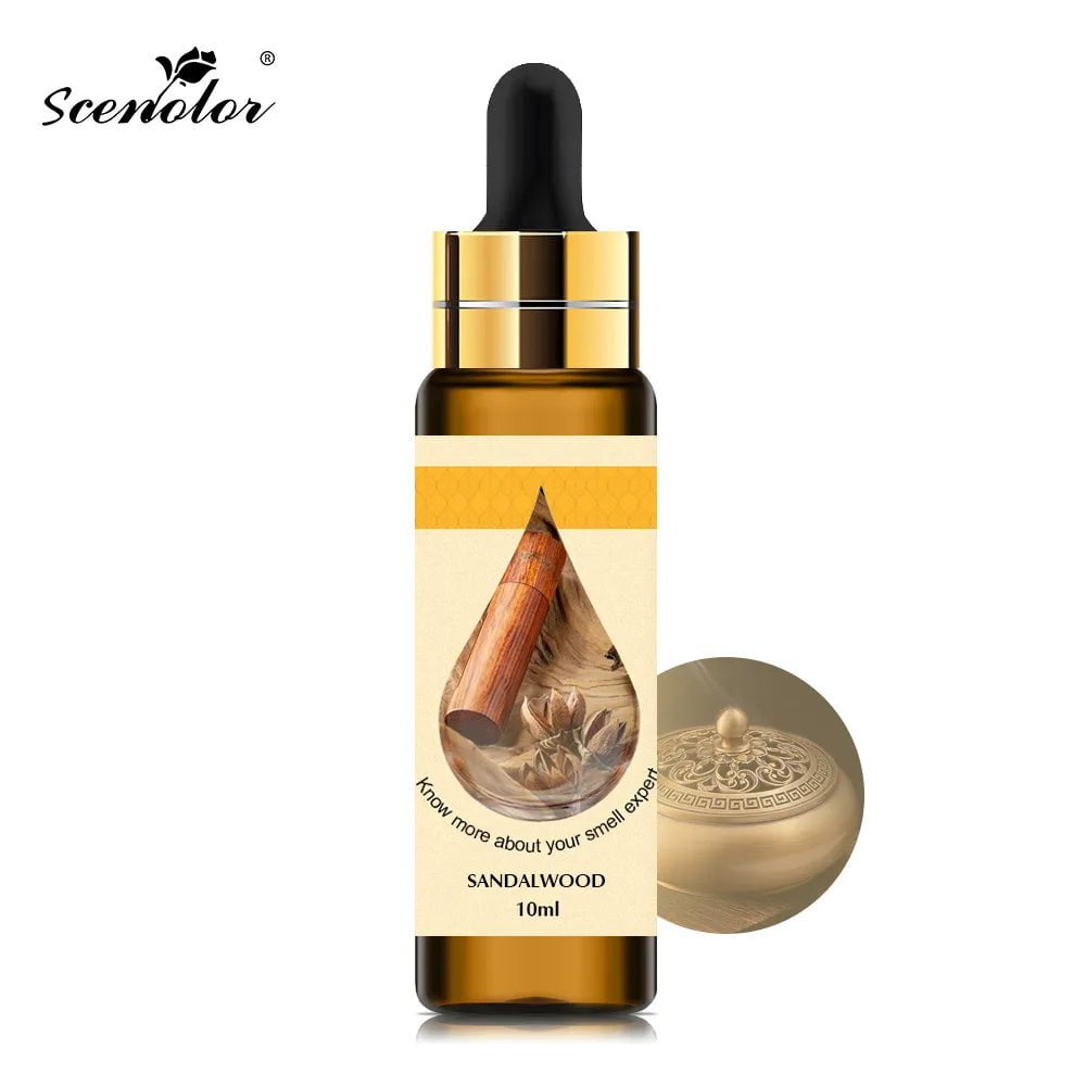 10ml Pure Fruit Essential Oil: Flower Aroma Fragrance for Candle Making - Lavender, Passion, Musk, Coconut, Original Perfumes for Men Sandalwood
