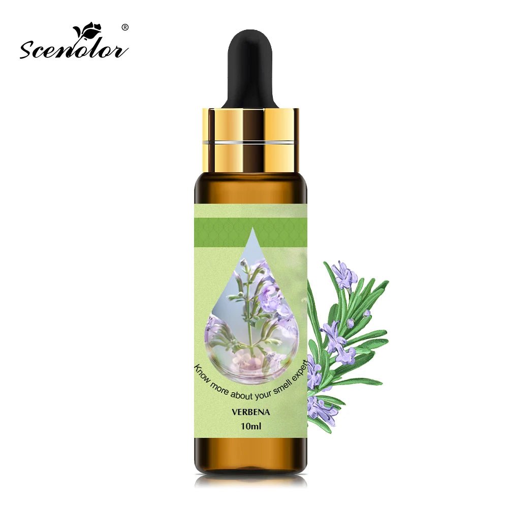 10ml Pure Fruit Essential Oil: Flower Aroma Fragrance for Candle Making - Lavender, Passion, Musk, Coconut, Original Perfumes for Men Verbena