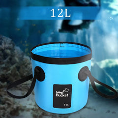 12L Car Washer Bucket Folding Bucket Auto Wash Bowl Sink Washing Bag Portable Outdoor Travel Foldable Water Bucket Accessories