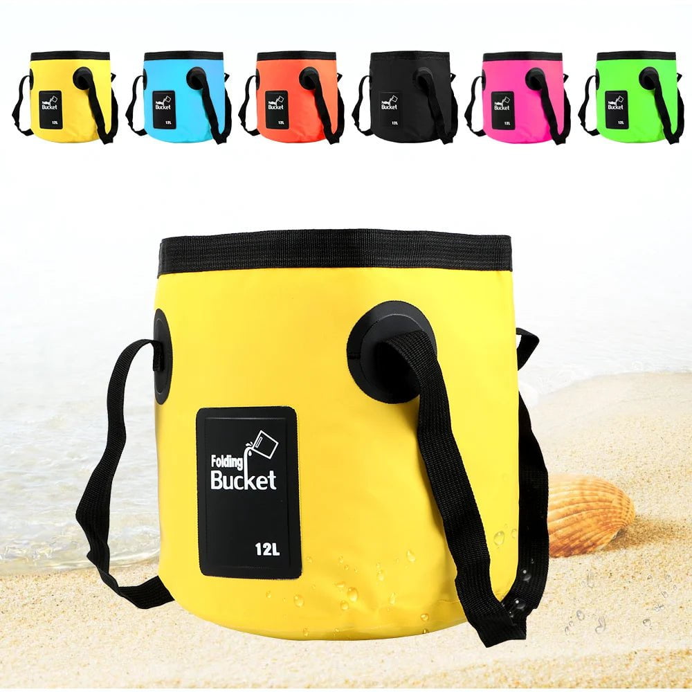 12L Car Washer Bucket Folding Bucket Auto Wash Bowl Sink Washing Bag Portable Outdoor Travel Foldable Water Bucket Accessories
