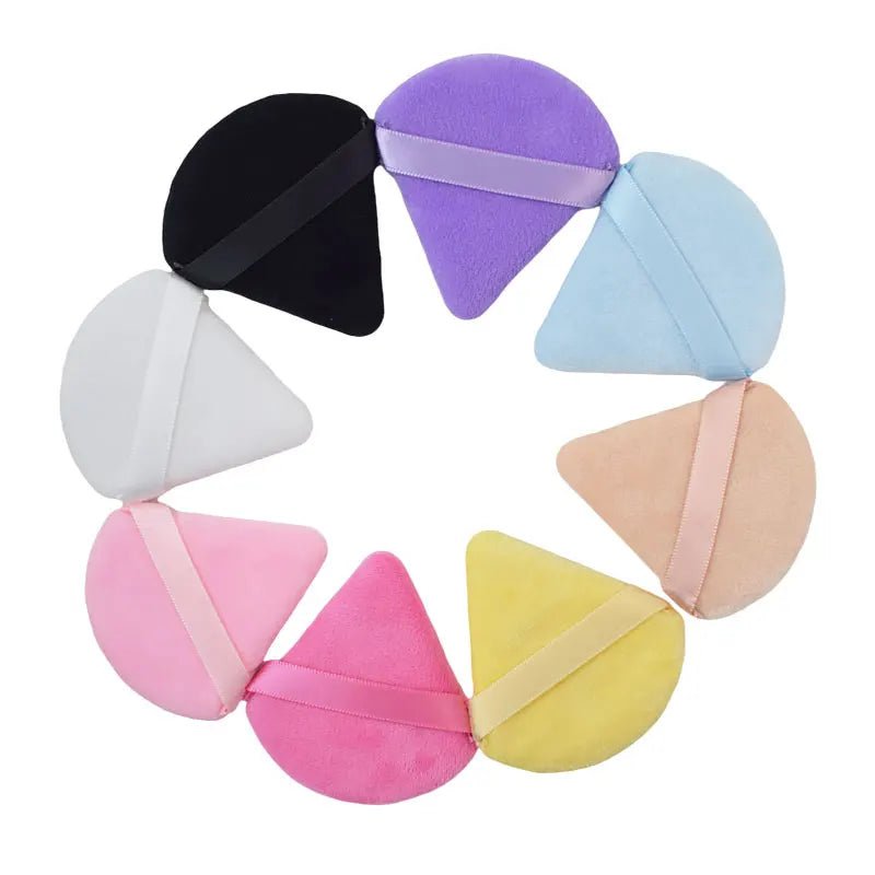 12Pc Velvet Triangle Makeup Sponges for Face and Eyes 10pcs-mix
