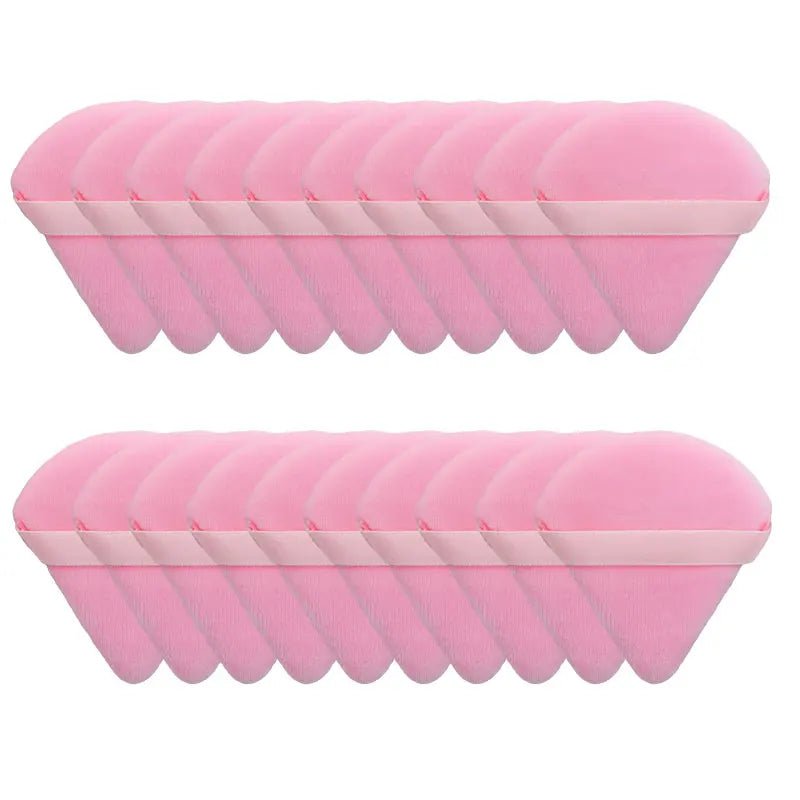 12Pc Velvet Triangle Makeup Sponges for Face and Eyes 20pcs-pink