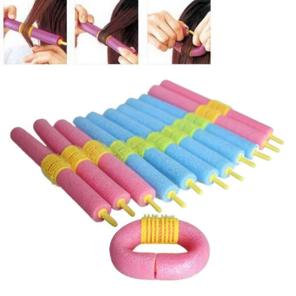 12pcs Soft Hair Foam Curler Makers