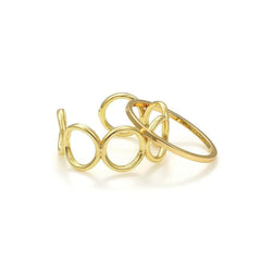 14K Gold Adjustable Two Set Circle Ring Adjustable / Gold