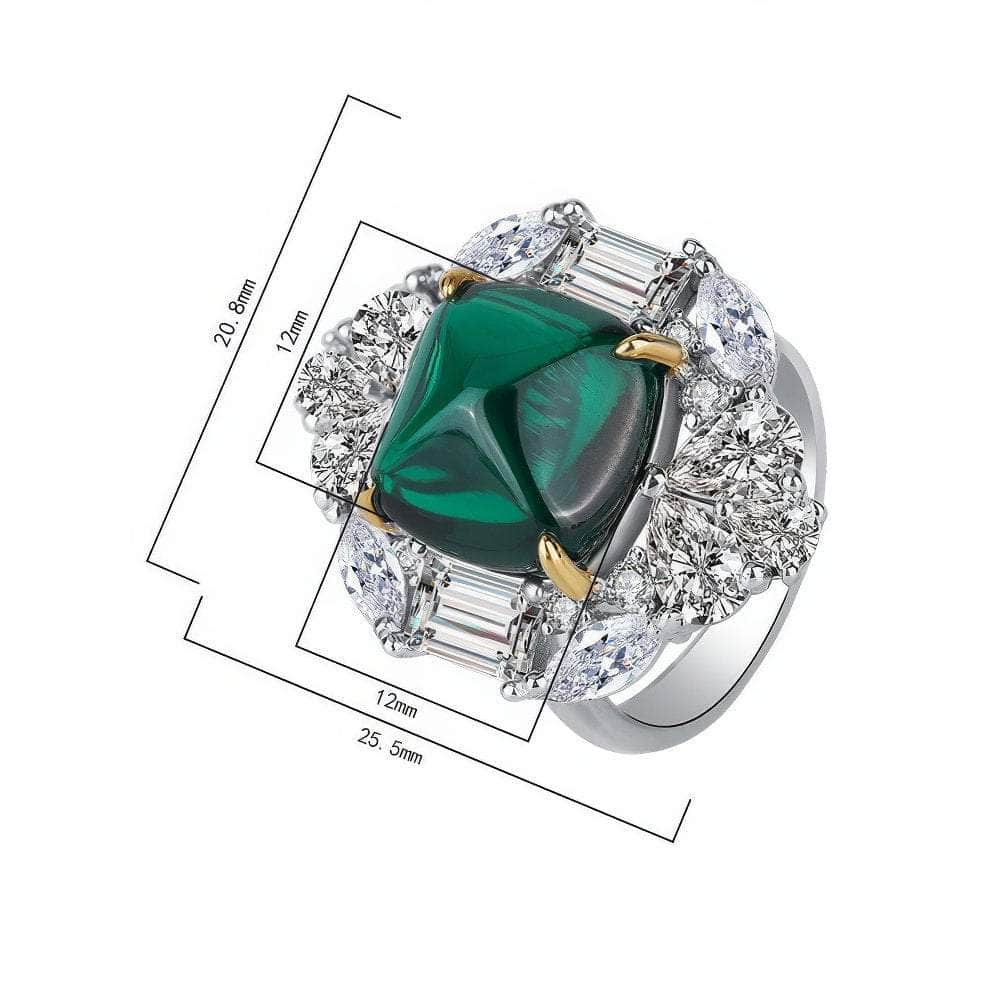 14k Gold Lab Created Gemstone Bezel Cushion Set Ring