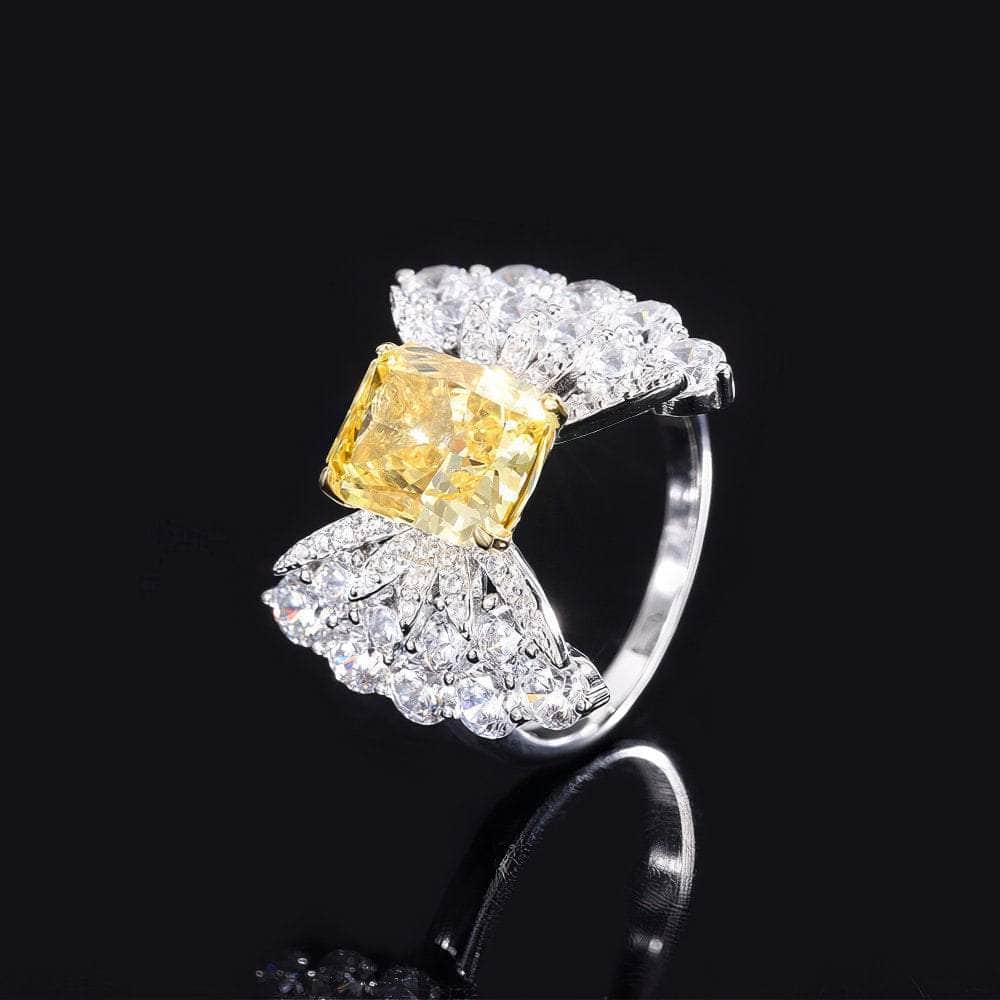 14k Gold Lab Created Gemstone Paved Crystal Ring