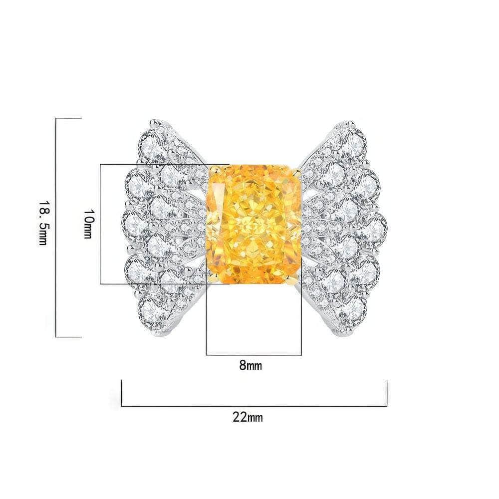 14k Gold Lab Created Gemstone Paved Crystal Ring