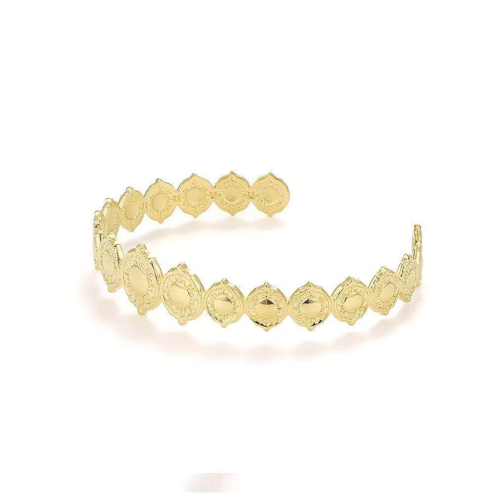 14k Gold Leaf Shell Cuff Bracelet Gold