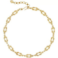 14k Gold Link Chain Choker Necklace Gold