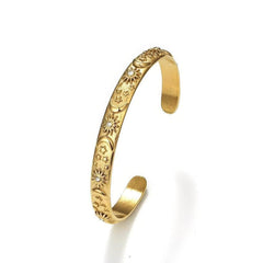 14k Gold Moonstar Cuff Bracelet Gold