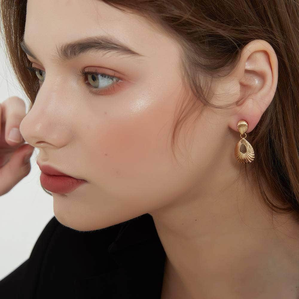 14K Gold-Plated Teardrop Dangle Earrings