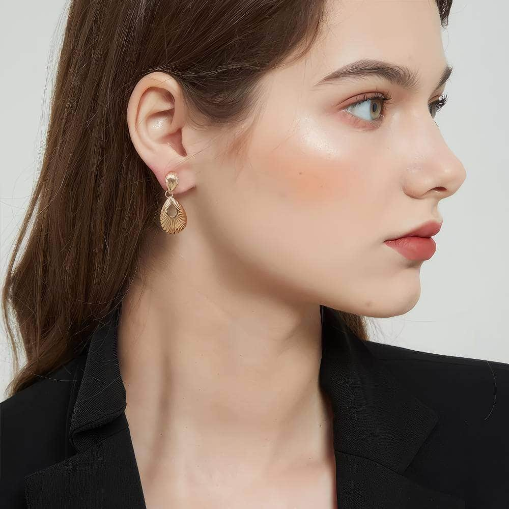 14K Gold-Plated Teardrop Dangle Earrings