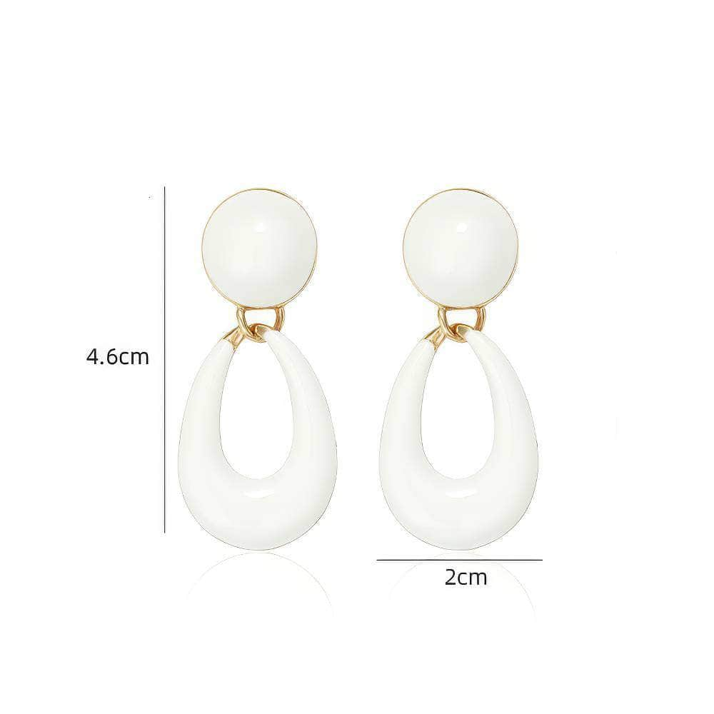 14k Gold Vintage Marble Loop Clip-On Earrings