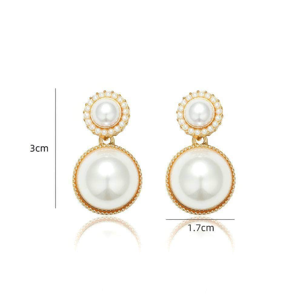 14K Gold Vintage Rhinestone Dangle Pearl Earrings